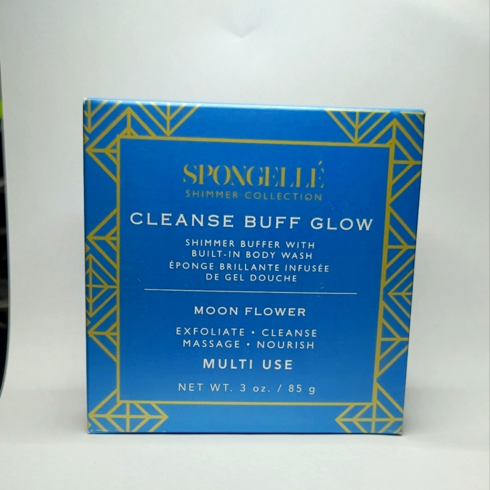 Spongelle Buff Glow shimmer buffer Moon flower set of 2